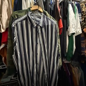 Striped Button-Up Shirt